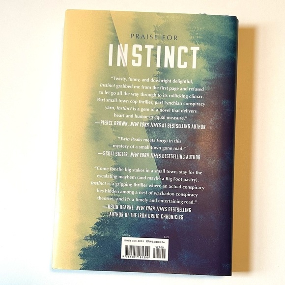 INSTINCT a Novel by Jason M. Hough First Edition Hardcover Book With Dust Jacket - Picture 3 of 10